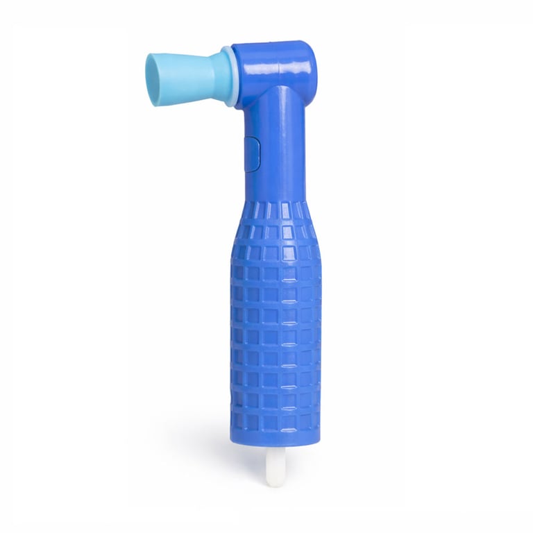 MARK3 Economy Disposable 90° Prophy Angles, Firm Blue, 500/Pk. Webbed cup for maximum splatter