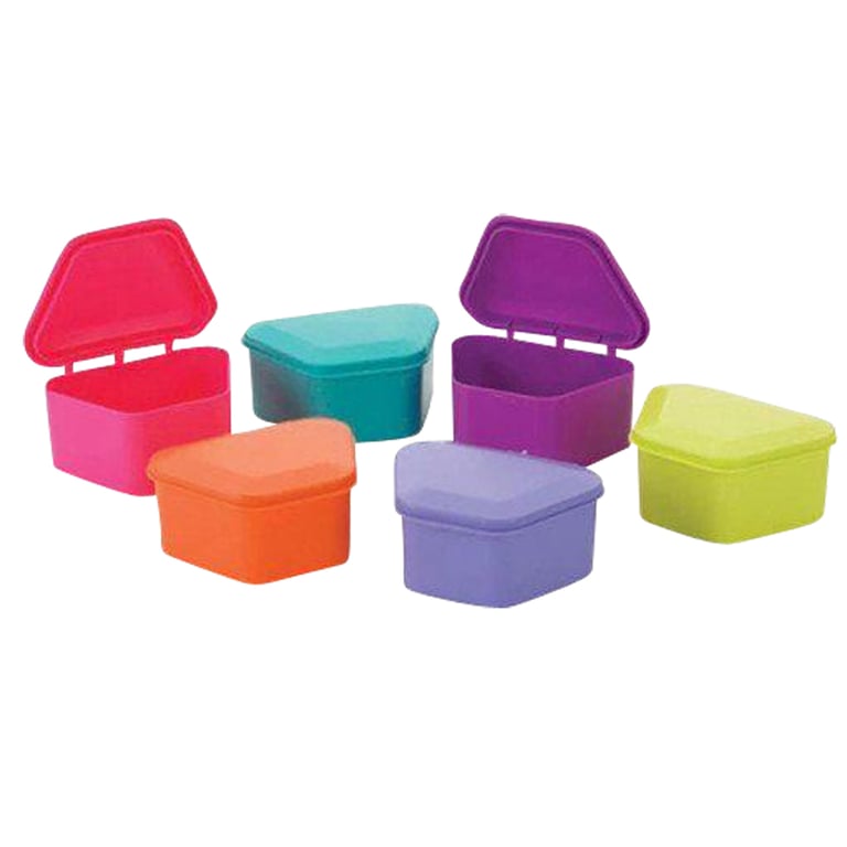 MARK3 Denture Storage Box, Assorted Colors, 1-3/4" Deep, 12/Box. Strong, protective