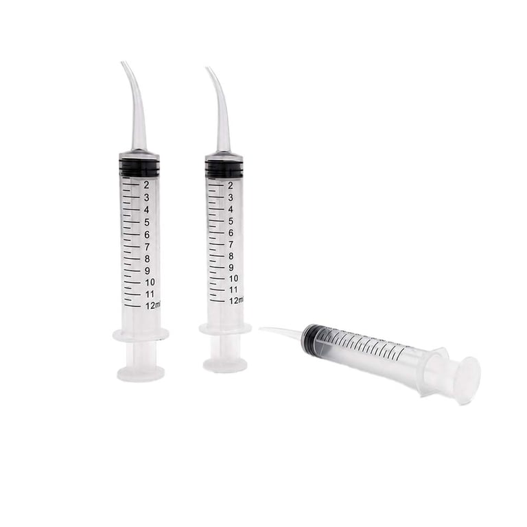 MARK3 Syringe #412, 12cc with Curved Tip, Non-Sterile, 50/Box. Disposable. Can also be