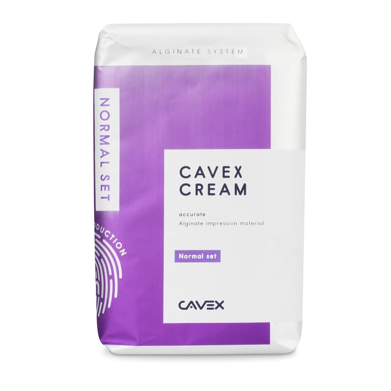 CAVEX Cream Alginate Normal Set, Bubble Gum Flavor, Purple, 500gm, 1/Pk. Mixes easily to form