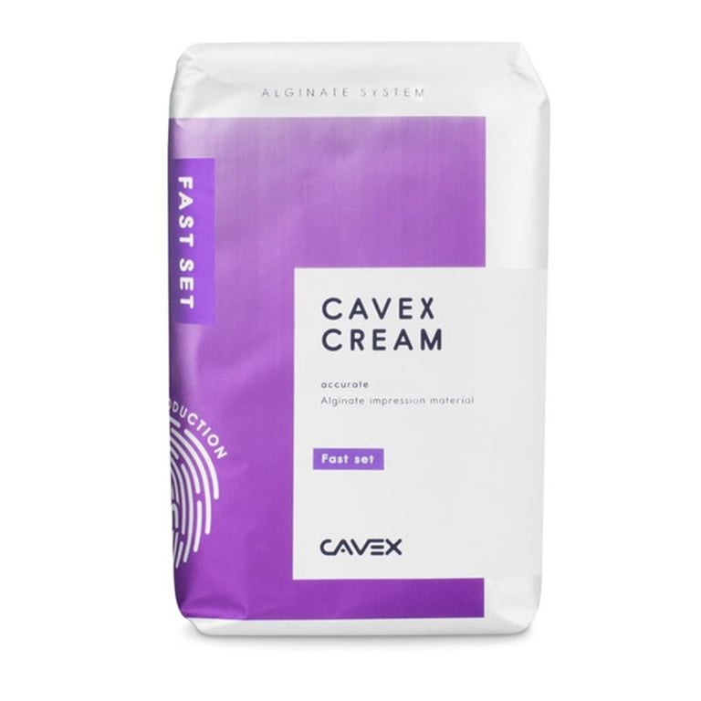 CAVEX Cream Alginate Fast Set, Bubble Gum Flavor, Purple, 500gm, 1/Pk. Mixes easily to form