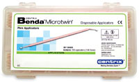 Benda Microtwin double ended Micro Applicator with snap-apart handle, Regular point, Pink, package