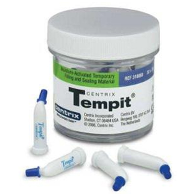 Tempit Moisture-Activated Temporary Filling and Sealing Material, 30 - .35 Gm. Prefilled Tips