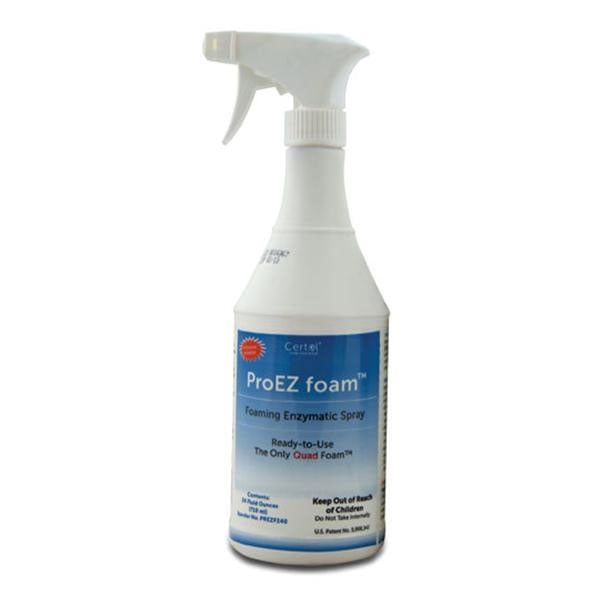 ProEZ Foam 24 oz. Trigger Spray Bottle. Ready to use neutral pH, dual enzymatic, detergent foam