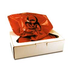 ProTector 10 gallon (24" x 23") Infectious Waste Bags with Biohazard Waste Symbol, 100/Box