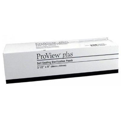 ProView plus 3.50" x 9" Triple Seal, Paper/Blue Film Sterilization Pouch, Steam/Chemical Vapor