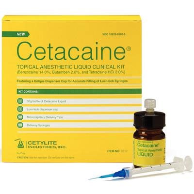 Cetacaine Topical Anesthetic Liquid Clinical Kit: