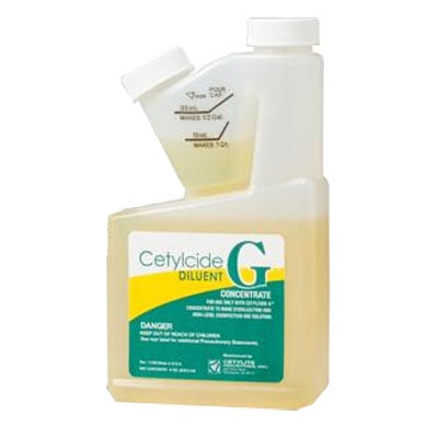 Cetylcide-G Diluent 8oz. 3.2% glutaraldehyde sterilant/disinfectant concentrate. One quart yields