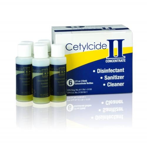 Cetylcide II Hard Surface Disinfectant Refill - 1/2 oz concentrate bottle, 12/pk. Each 1/2 oz