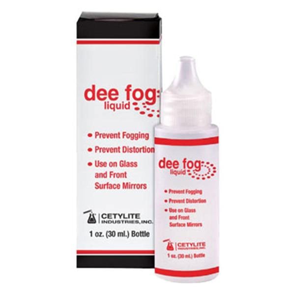 Dee Fog Mirror Anti-Fog Liquid, 1 oz. Bottle. Provides clear, undistorted mirror vision. Specially