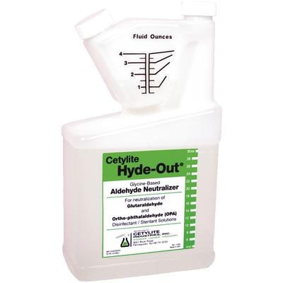Hyde-Out Aldehyde Neutralizer, 1Qt. Neutralizes glutaraldehyde and OPA high level