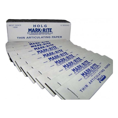 Holg Mark Rite Articulating Paper, Thin-Blue .003 inches/76.2 microns. Pkg Contains: Box of 12