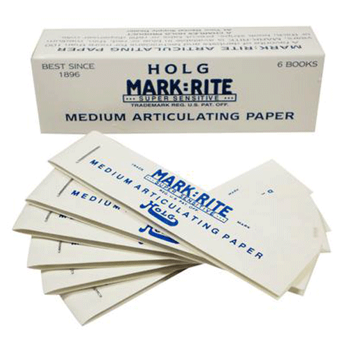 Pappe Rite Holg Mark Rite Articulating Paper, Medium, Blue .006