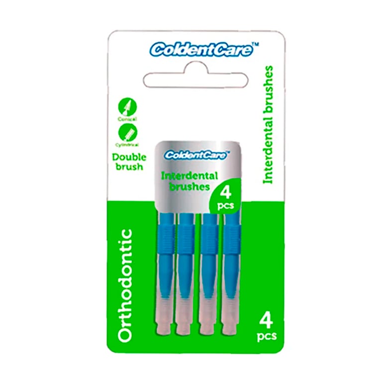 Coldentcare Double Interdental Brushes, 372/Pk. Designed for cleaning between teeth and along