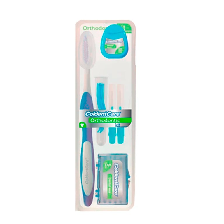 Coldentcare Orthodontic Medium Kit. Case of 12. Includes: 12m dental floss, 5 bars of orthodontic