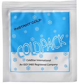 Coldstar Single-Use Instant Non-insulated Cold Packs, 5" x 5.5", 80/Case. .Sized for First Aid Kits
