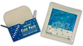 Coldstar Single-Use Instant Non-insulated Cold Packs, 5" x 5.5", 50/Case. Individually boxed.Sized