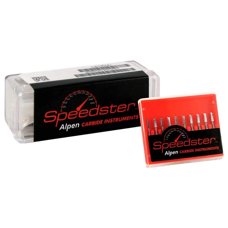 Alpen/Speedster FG #1557G SS (short shank) Round End Cross Cut Fissure Carbide Bur, Package of 10