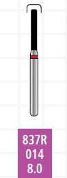 Alpen x1 FG #837R.014 Coarse Grit, Modified Flat End Cylinder, Single Use Diamond Bur. Package
