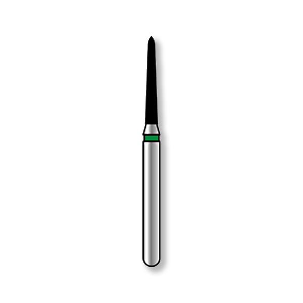 Alpen x1 FG #878K.012 Coarse Grit, Curettage/Pointed Taper Single Use Diamond Bur. Package of 25