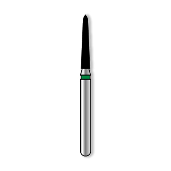 Alpen x1 FG #878K.014 Coarse Grit, Curettage/Pointed Taper, Single Use Diamond Bur. Package of 25