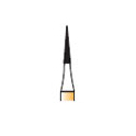 thumbnail image 2 of 20 Gold Plated Finishing Burs – Pointed Needle Shape 7612 – Individually Packed 2 of 6