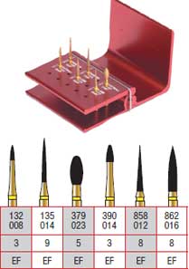 Alpen R1001EF Esthetic Finishing Kit. Set Includes Extra Fine Grit Diamonds for Finishing