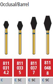Alpen FG #811.033 Super Coarse Grit, Round Diamond Bur. Package of 5 Burs