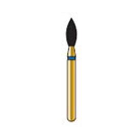 Alpen FG #368.020 Super coarse Grit, Pointed Football Shaped Diamond Bur. Package of 5 burs