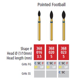 Alpen FG #368.020 Extra Fine, Pointed Football Di