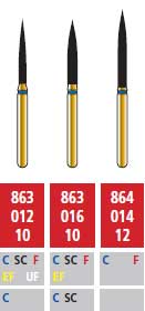 Alpen FG #863.016 Extra Fine Grit, Flame Shaped D