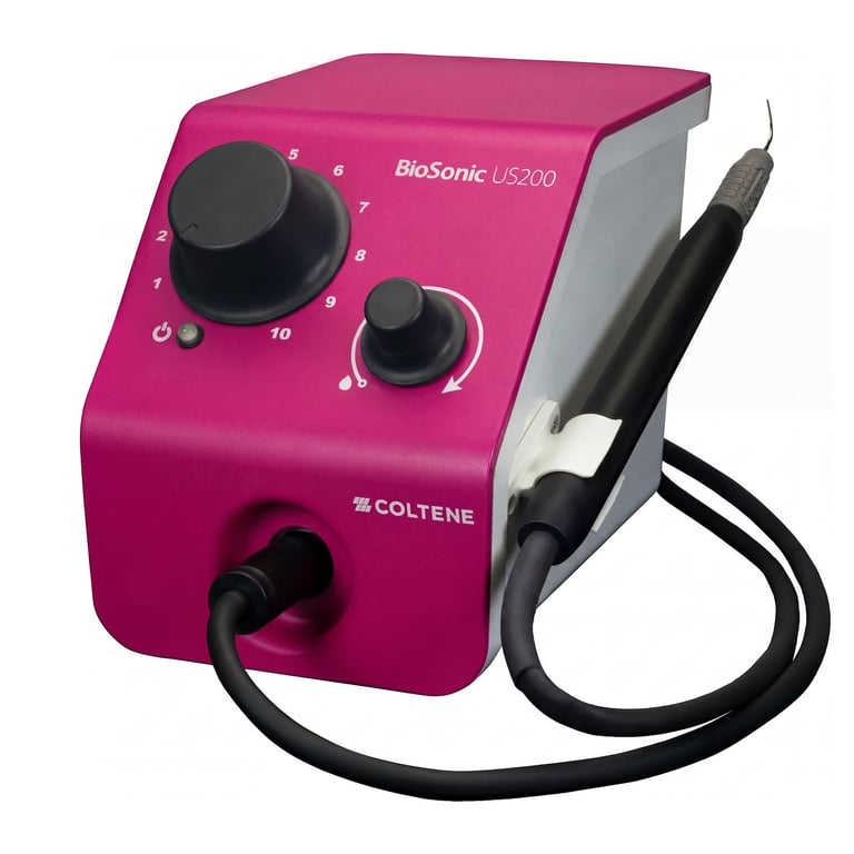 BioSonic US200 Ultrasonic Scaler, 25K/30K, Pink, Single Unit. Includes an ergonomic handpiece