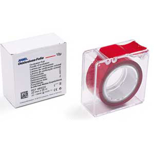 Hanel Occlusion Foil, Two-sided Red, 12 microns, 22 mm x 25 m roll (7/8" x 82ft), For precise