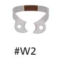 Hygenic Fiesta Color Coded Clamps. #W2 (brown) wingless metal dam clamp. Premolars and upper