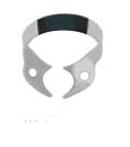 Hygenic Fiesta Color Coded Clamps. #W8A (black) wingless metal dam clamp. Downward sloped jaws