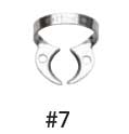 Hygenic #7 Winged Flat Jawed, General Purpose, Lower Molar Metal Rubber Dam Clamp, Single clamp