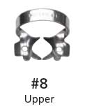 Hygenic #8 Rubber Dam Clamp. Winged General Purpose, Upper Molar Metal Rubber Dam Clamp