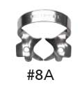 Hygenic #8A Winged Downward Sloped Jaws for small, Partially Erupted Molars Metal Rubber Dam