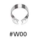 Hygenic #W00 Wingless Upper and Lower Premolar and Anterior Teeth Metal Rubber Dam Clamp, Single