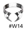 Hygenic #W14 Wingless Partially Erupted or Irregularly Shaped Molars Metal Rubber Dam Clamp