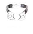 Hygenic #W2 Wingless Premolars and Upper Incisors Metal Rubber Dam Clamp, Single clamp