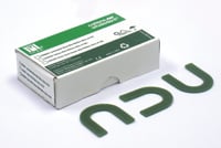 Hygenic Bite Wafers - U-shaped Green Extra Hard, Non-Laminated, Box of 36