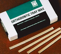 Hygenic Orthodontic Tray Wax Sticks - 6" Long, White, Lightly Scented, Sticky, Soft and Narrow Wax