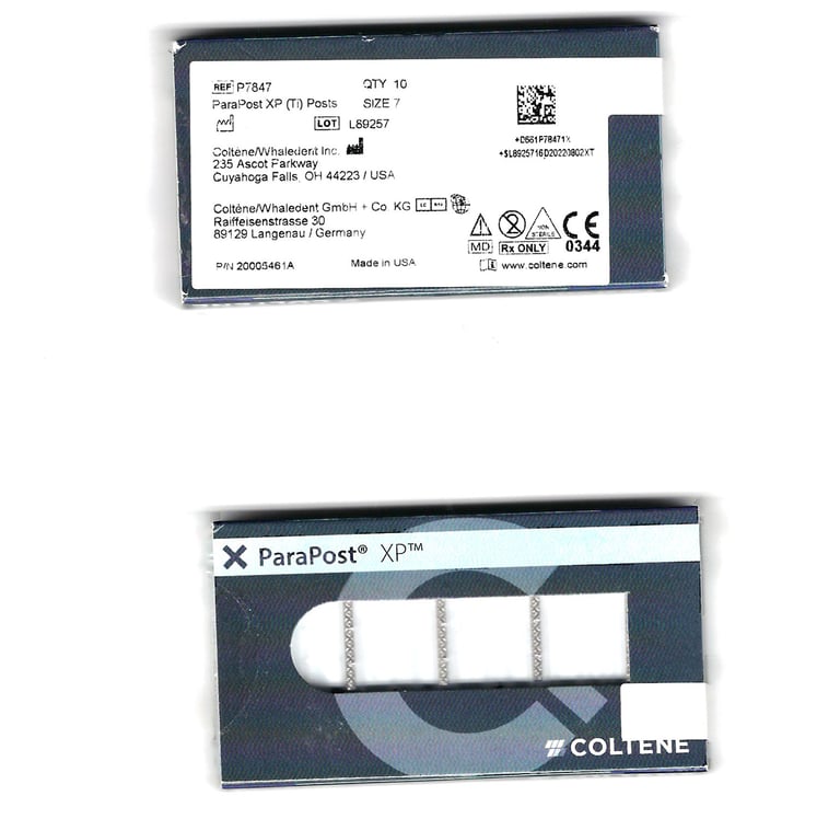 ParaPost XP P784-7 green .070" (1.75mm) titanium post, 10 post refill