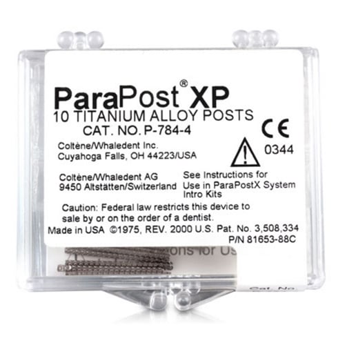 ParaPost XP P784-4 yellow .040" (1.0mm) titanium post, 10 post refill