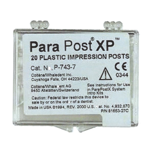 ParaPost XP P743-7 green .070" (1.75mm) plastic impression post, 20 post refill