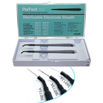 PerFect TCS 45 degree Straight Knife Sterilizable Electrode Sheaths, Package of 2