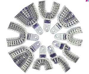 President Assorted Size Package Impression Trays. Set of 9 - One each size 1 - 9. Clear Rigid