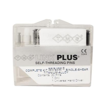 TMS Link Plus L-821 Minim Silver .021" / .525 mm 20/Pk. Titanium Alloy Single Shear Pins