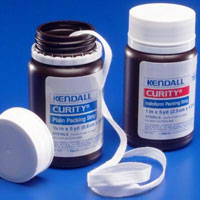 Curity Iodoform Packing Strip, Sterile 100% Cotton Gauze 1/4" x 5 yards, 1 Roll per Bottle. Strips